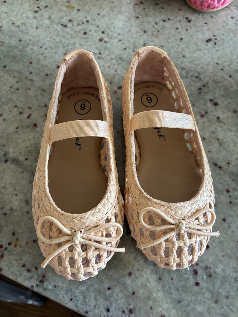 Cat & Jack Girls' Woven Mary Jane Flats